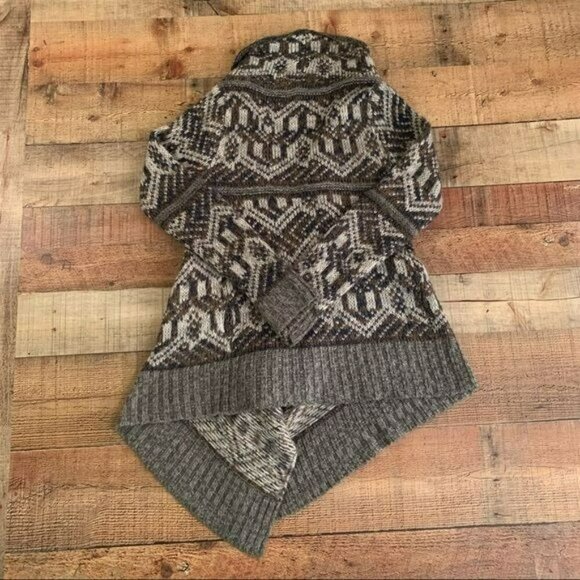 Staring at stars womens open front long length asymmetrical knit cardigan - S - Picture 5 of 7